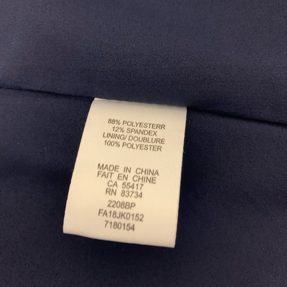 Boston Proper Blue Double Breasted Nautical Button Blazer Size 18 - Picture 10 of 11